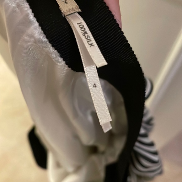 Max Studio Black and White Vertical Lines Skirt - Picture 8 of 8